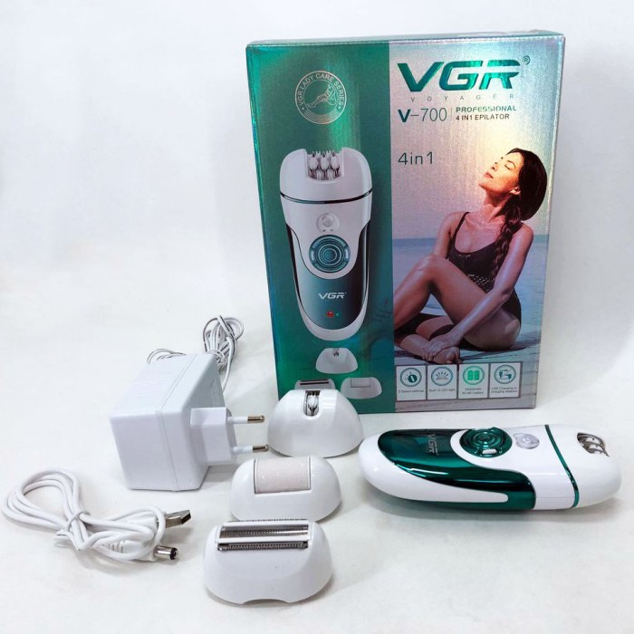 Бездротова жіноча електробритва VGR, Епілятор для швидкого видалення волосся, Пилка для ступень UH-11