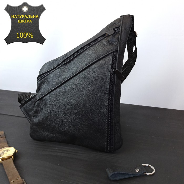 Чоловіча сумка через плече нагрудна, Чоловіча вулична сумка через плече кобура наплічна ZO-84
