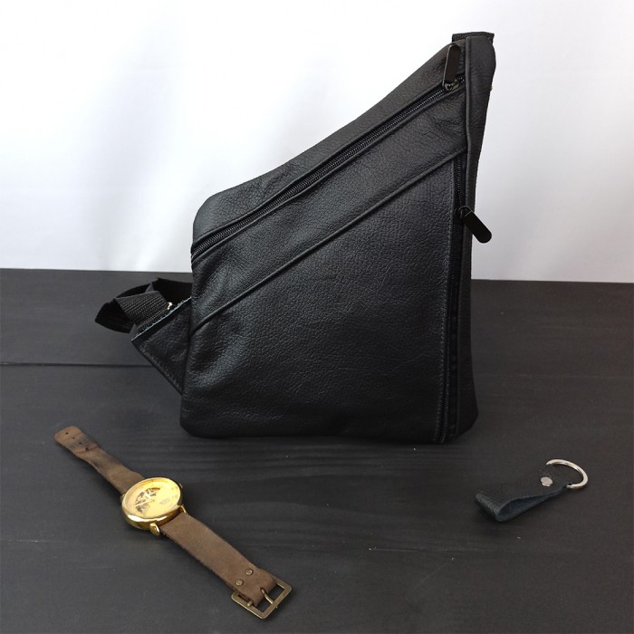 Чоловіча сумка через плече нагрудна, Чоловіча вулична сумка через плече кобура наплічна ZO-84