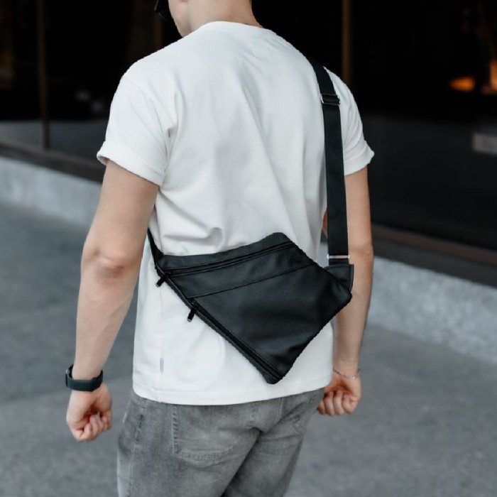 Сумка шкіряна чоловіча крос-боді, Шкіряна сумка крос-боді, Сумка-кросбоді молодіжна IH-21