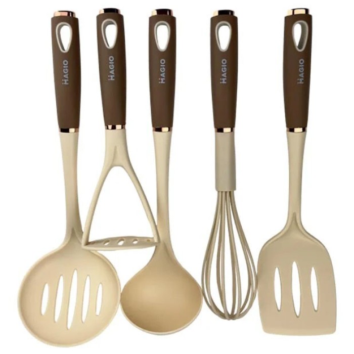 Набір кухонний лопатка Magio MG-1124, Набір силіконових кухонних інструментів для кулінарії KX-62