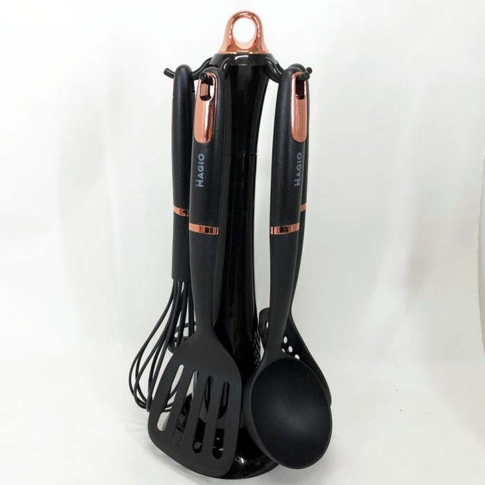 Хороший кухонний набір на підставці, Набір кухарського нейлонових лопаток KC-71