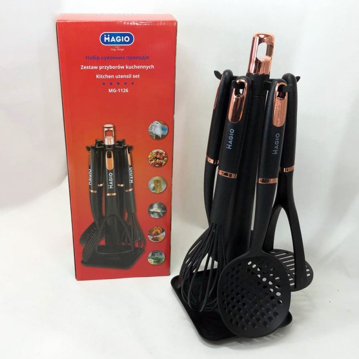 Нейлоновий набір для кухні, Кухонні набори на підставці, Кухонний набір силіконовий CW-70