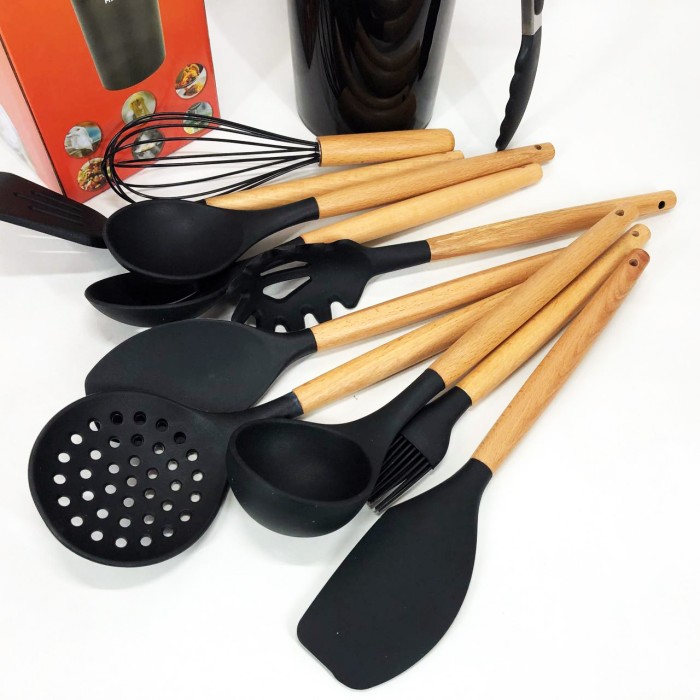 Набір для господині кухонний, Кухонні аксесуари силікон, Набір кухонного приладдя на підставці MU-50