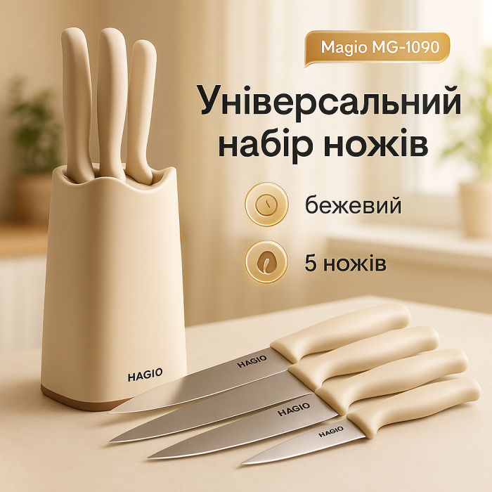 Набір ножиків для кухні Magio, Кухонний ніж універсальний, Набір кулінарних ножів PA-19