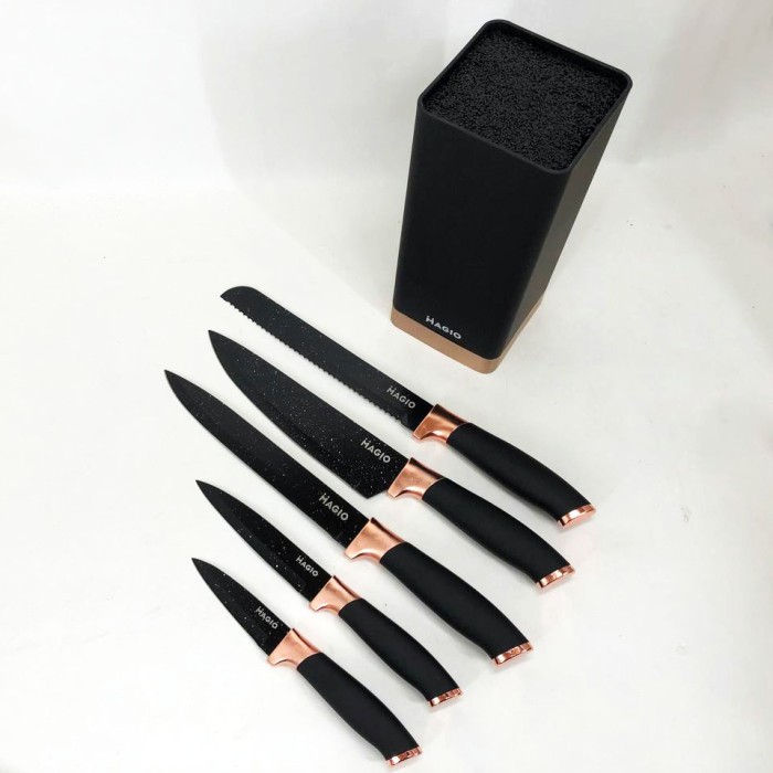 Набір ножів красивий та універсальний Magio MG-1092, Кухонні ножі з хорошої сталі XO-70