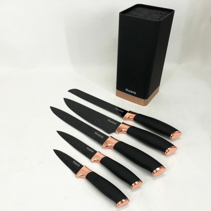 Набір ножів красивий та універсальний Magio MG-1092, Кухонні ножі з хорошої сталі XO-70