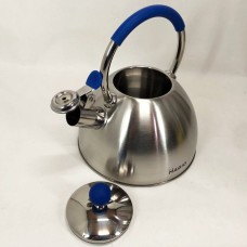 Якісний металевий чайник Magio MG-1190 2.5 л, Хороший чайник зі свистком на плиту для кухні BP-85