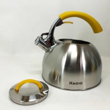 Чайник з одинарним дном Magio MG-1191 2.5 Л, Чайник зі свистком для кип'ятіння Гарний для плит IQ-67