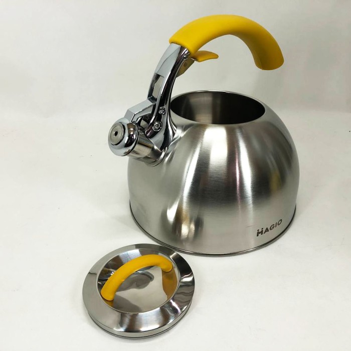 Чайник з одинарним дном Magio MG-1191 2.5 Л, Чайник зі свистком для кип'ятіння Гарний для плит IQ-67