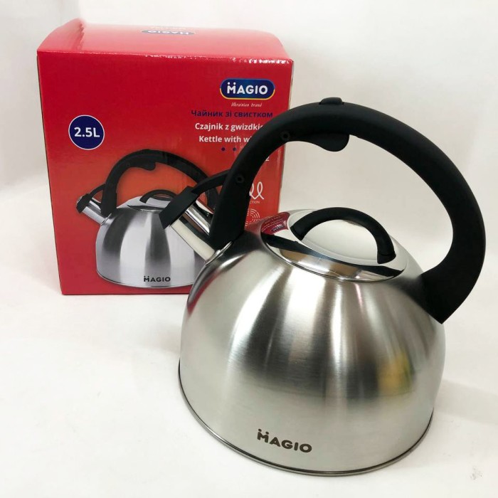 Чайник для плити з гучним свистком Magio MG-1192 2.5 л, Чайник на плиту для кухні SE-23