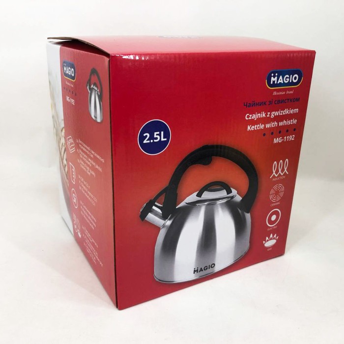 Чайник для плити з гучним свистком Magio MG-1192 2.5 л, Чайник на плиту для кухні SE-23