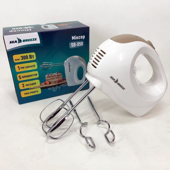 Міксер зручний ручний SeaBreeze, Кухонний прилад міксер, Міксер для змішування кремів Кухонний ZX-74