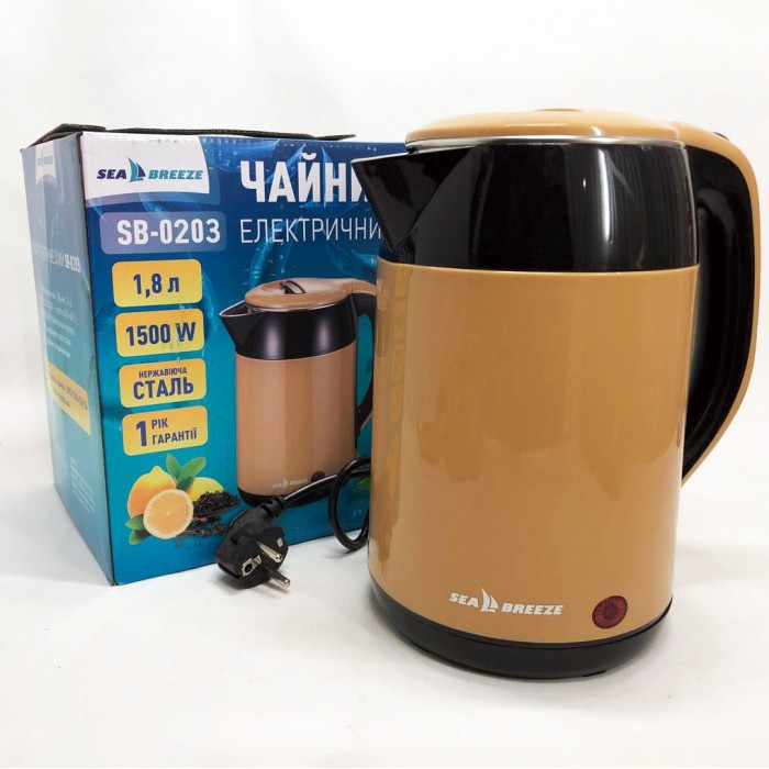 Чайник зі свистком SeaBreeze, Електрочайник зручний, Якісні електрочайник, Тихий електричний чайник XC-29