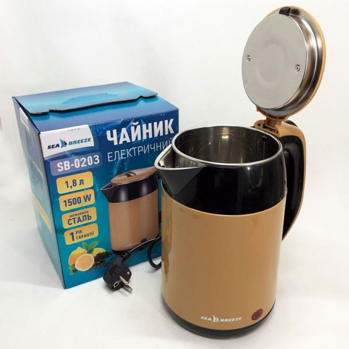 Чайник зі свистком SeaBreeze, Електрочайник зручний, Якісні електрочайник, Тихий електричний чайник XC-29