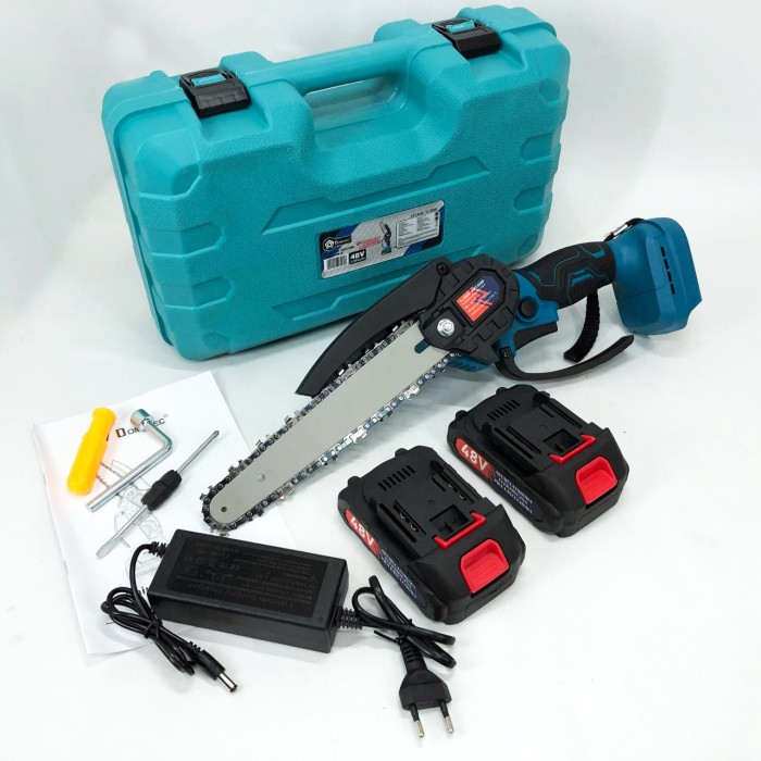 Потужна електропила для заготівлі дров Domotec 8"(20см) 48 В, Електрична пила професійна US-71