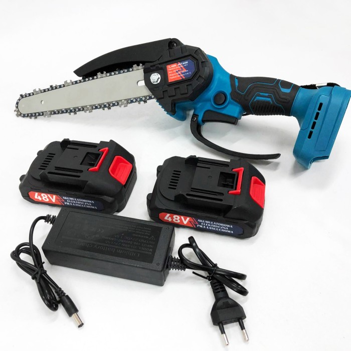 Потужна електропила для заготівлі дров Domotec 8"(20см) 48 В, Електрична пила професійна US-71