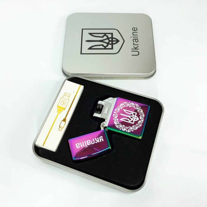 Дугова металева електроімпульсна usb запальничка HL-447, Запальничка подарунок на JP-510 день народження