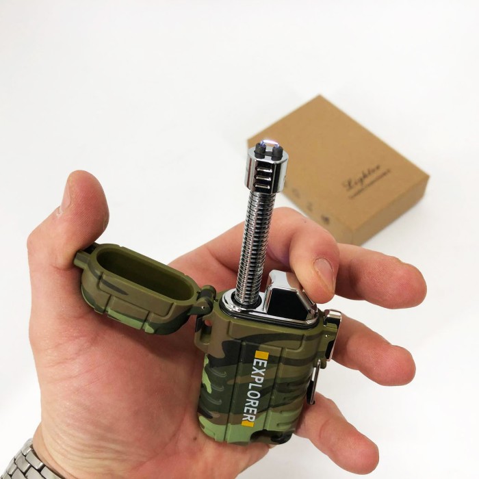 Топ запальничок з USB-зарядкою EXPLORER HL-516, Електрозапальничка тактична, Запальничка SJ-428 для подорожей