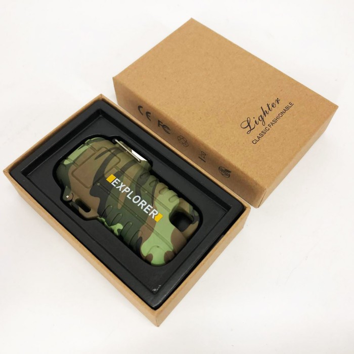 Топ запальничок з USB-зарядкою EXPLORER HL-516, Електрозапальничка тактична, Запальничка SJ-428 для подорожей
