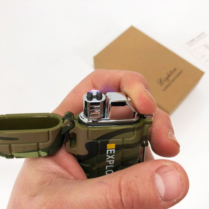 Топ запальничок з USB-зарядкою EXPLORER HL-516, Електрозапальничка тактична, Запальничка SJ-428 для подорожей