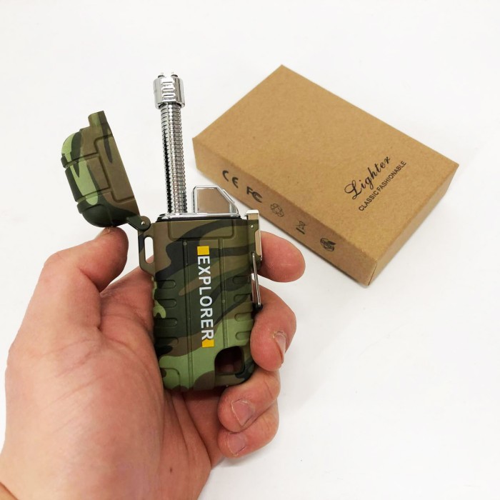 Запальничка USB з індикатором заряду EXPLORER, USB запальничка Економічна з зарядкою WM-12