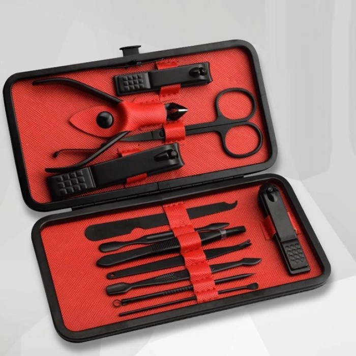 Дорожній жіночий манікюрний набір 12, Функціональний манікюрний набір для дітей набірчик EO-81