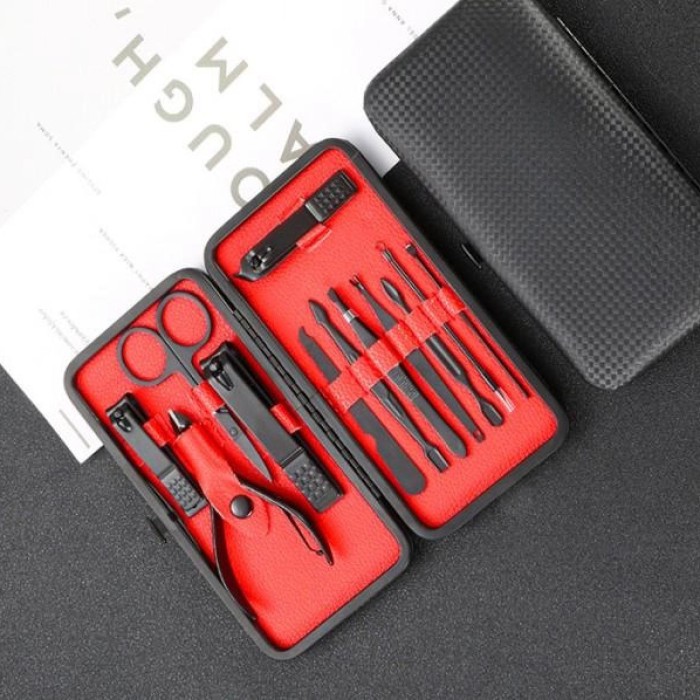 Дорожній жіночий манікюрний набір 12, Функціональний манікюрний набір для дітей набірчик EO-81