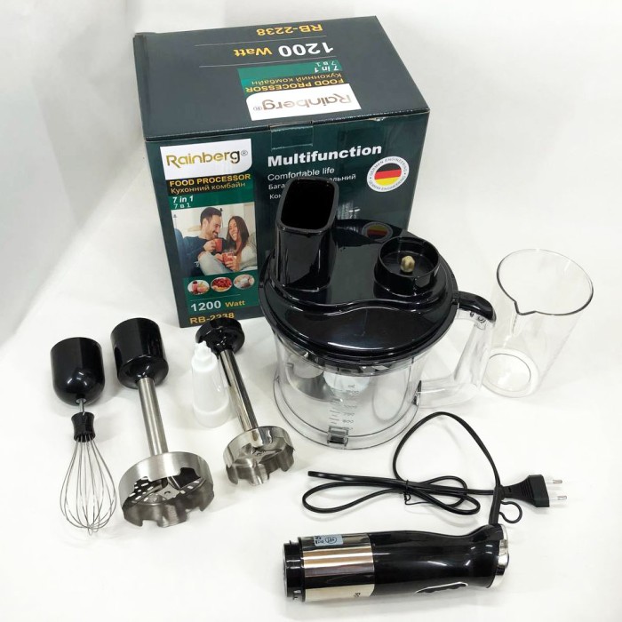 Блендер для змішування крему Rainberg RB-2238, Кухонний комбайн металевий, Блендер багатофункціональний PX-13