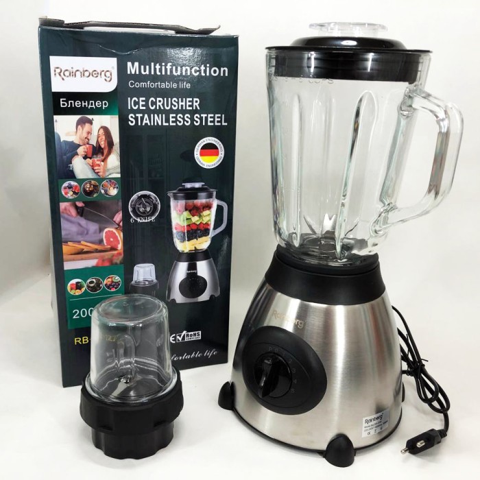 Електричний блендер Rainberg RB-2223 2000 Вт, Побутовий подрібнювач продуктів для дому GA-51