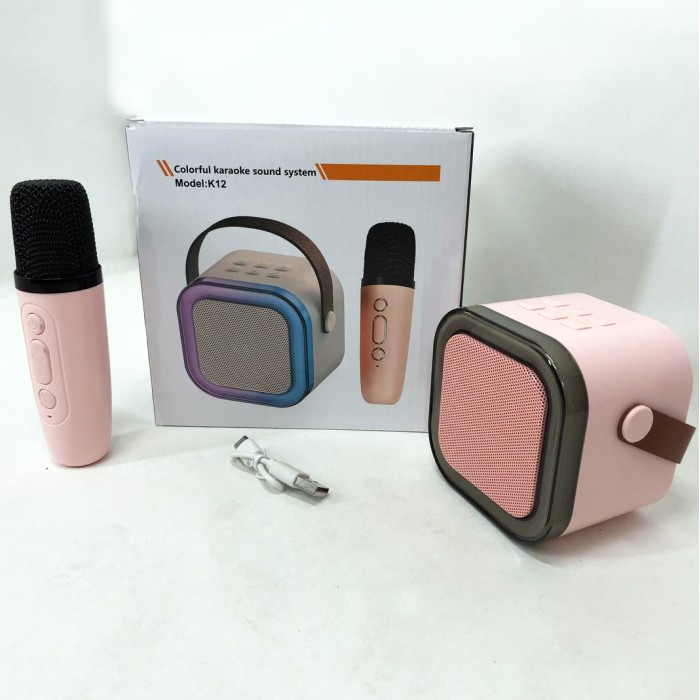 Портативна колонка з караоке мікрофоном bluetooth K12 10W, Bluetooth мікрофон караоке для дому GU-32