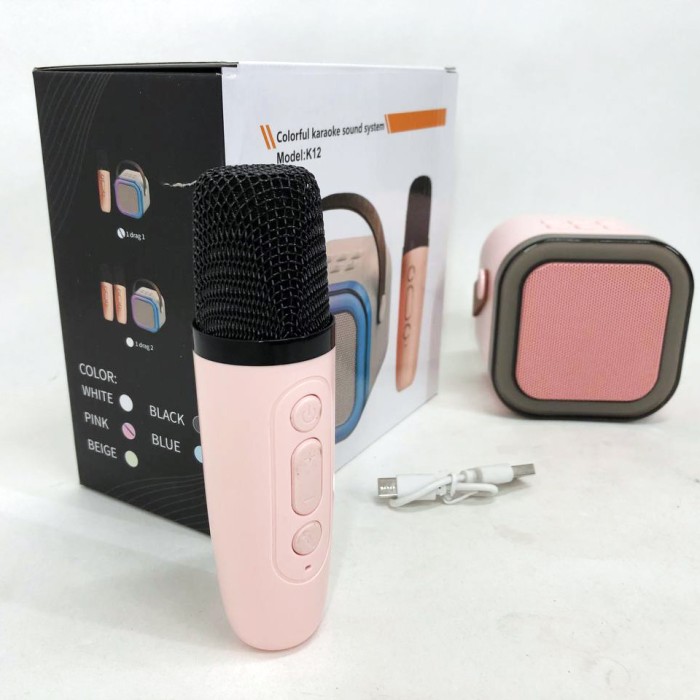 Портативна колонка з караоке мікрофоном bluetooth K12 10W, Bluetooth мікрофон караоке для дому GU-32