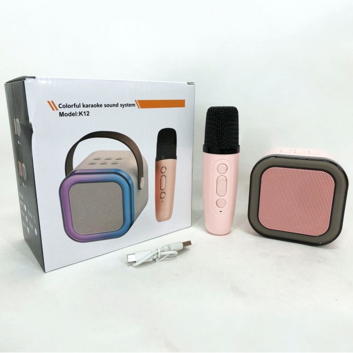 Портативна колонка з караоке мікрофоном bluetooth K12 10W, Bluetooth мікрофон караоке для дому GU-32