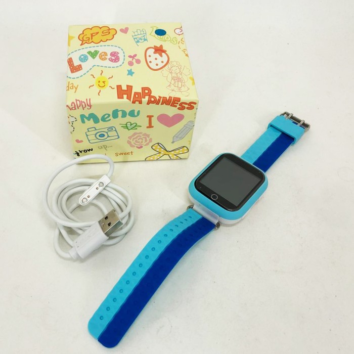 Дитячий розумний годинник з GPS Smart baby watch Q750 Blue, смарт годинник-телефон з сенсорним екраном та іграми AS-21