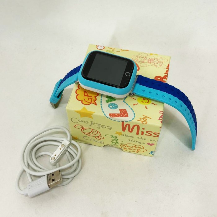 Дитячий розумний годинник з GPS Smart baby watch Q750 Blue, смарт годинник-телефон з сенсорним екраном та іграми AS-21