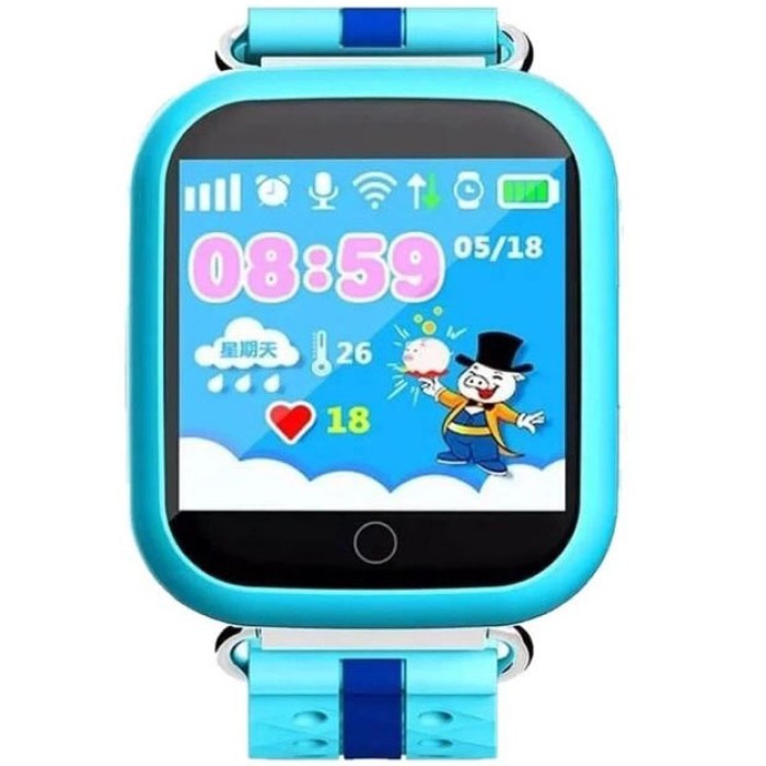 Дитячий розумний годинник з GPS Smart baby watch Q750 Blue, смарт годинник-телефон з сенсорним екраном UZ-124 та іграми