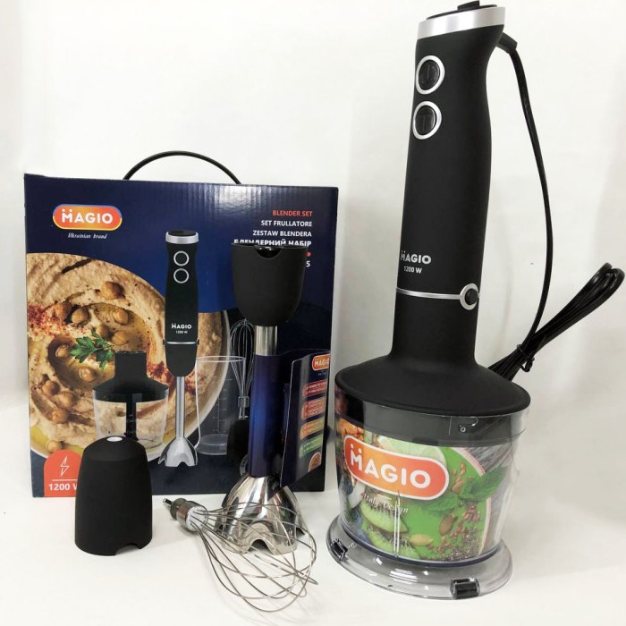 Занурювальний блендер з металевим корпусом MAGIO, Портативний блендер подрібнювач NG-72