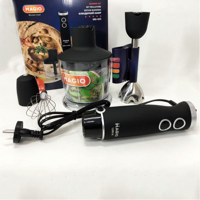 Занурювальний блендер з металевим корпусом MAGIO, Портативний блендер подрібнювач NG-72