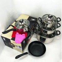 Набір каструль вищої якості, Хороший набір каструль антипригарних з кришкою UJ-19