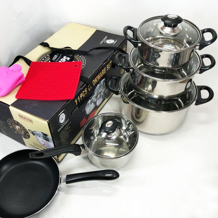 Набір каструль вищої якості, Хороший набір каструль антипригарних з кришкою UJ-19
