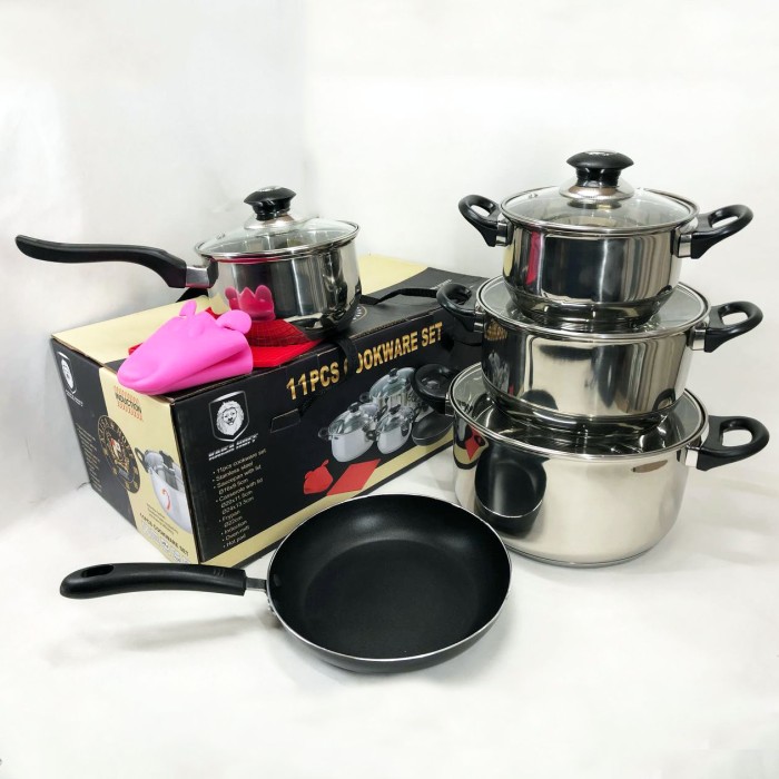 Набір каструль вищої якості, Хороший набір каструль антипригарних з кришкою UJ-19