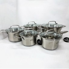 Комплект металевих каструль 10 предметов ASTRA A-2310, Набір каструль якісних з кришками QL-19