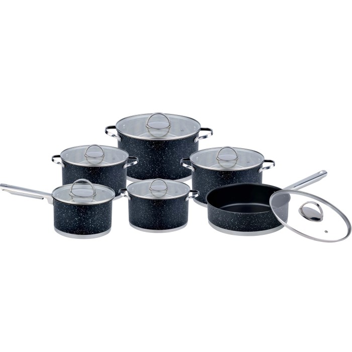 Набір каструль з антипригарним дном, Фірмові набори каструль Набір з жаростійкою кришкою QN-89
