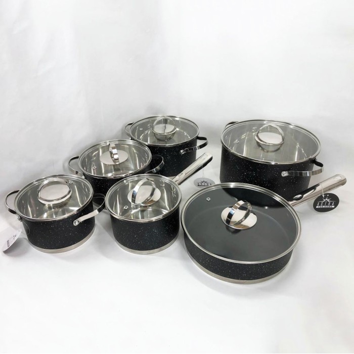 Набір каструль з антипригарним дном, Фірмові набори каструль Набір з жаростійкою кришкою QN-89