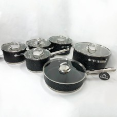 Набір каструль преміум, Набір каструль для електричних плит антипригарних з кришкою BZ-53