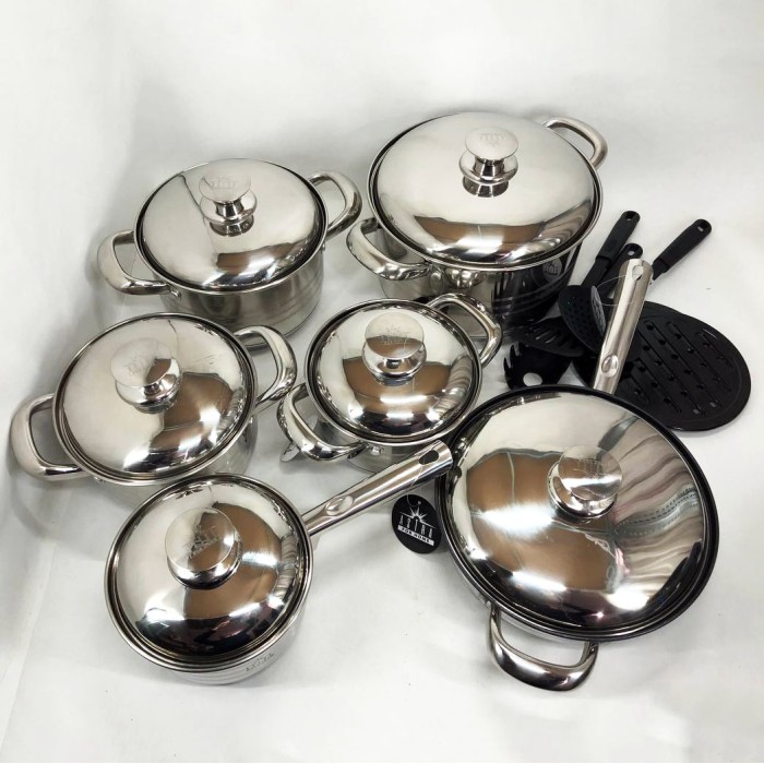 Набір каструль якісних з кришками, Набір посуду каструлі, Хороший каструль Комплект DZ-15