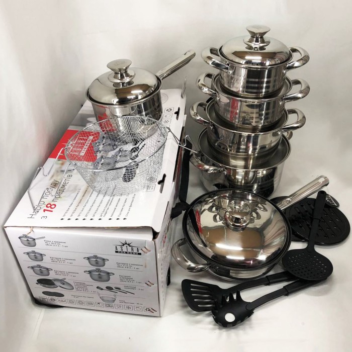 Набір каструль якісних з кришками, Набір посуду каструлі, Хороший каструль Комплект DZ-15