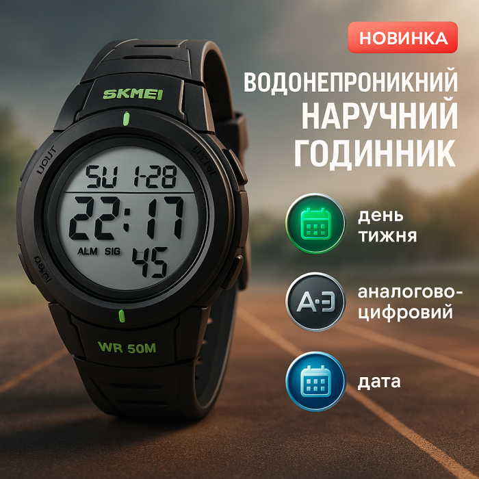 Наружний годинник для військового тактичний годинник SKMEI 1068GN Польовий для армії MF-58
