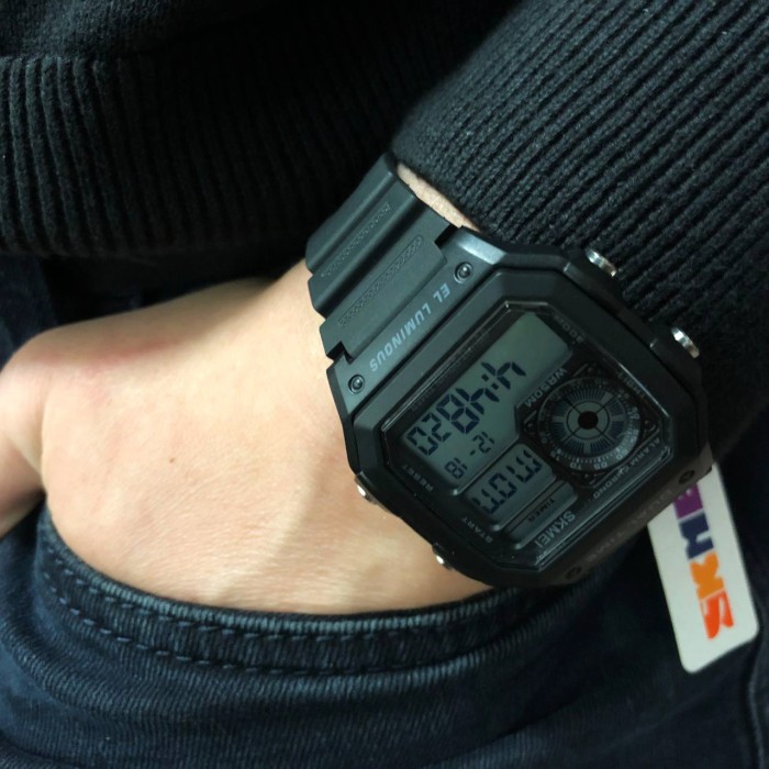 Чоловічий армійський водостійкий тактичний годинник SKMEI 1299BK, Годинник Спецназ VQ-76