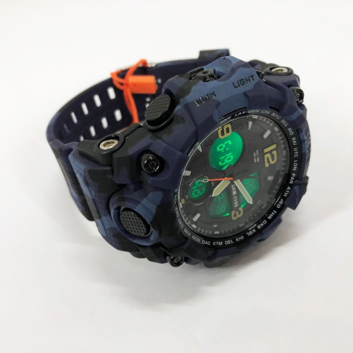 Годинники наручні електронні для хлопців SKMEI 1155BCMBU, Водонепроникні годинники 50 м HA-82